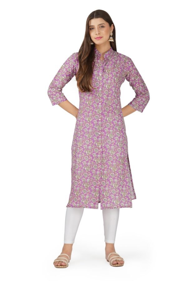 1.1 African Violet - Kurti With Collar P3