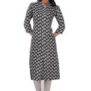 1.1 Black - Kurti With Collar P6