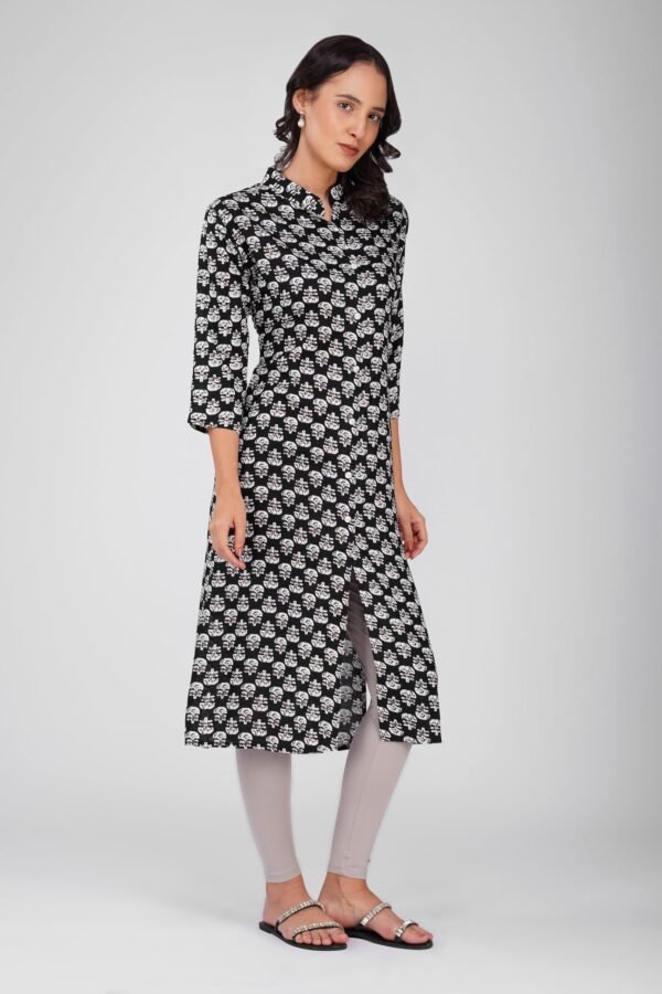 1.2 Black - Kurti With Collar P6