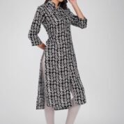 1.2 Black - Kurti With Collar P7
