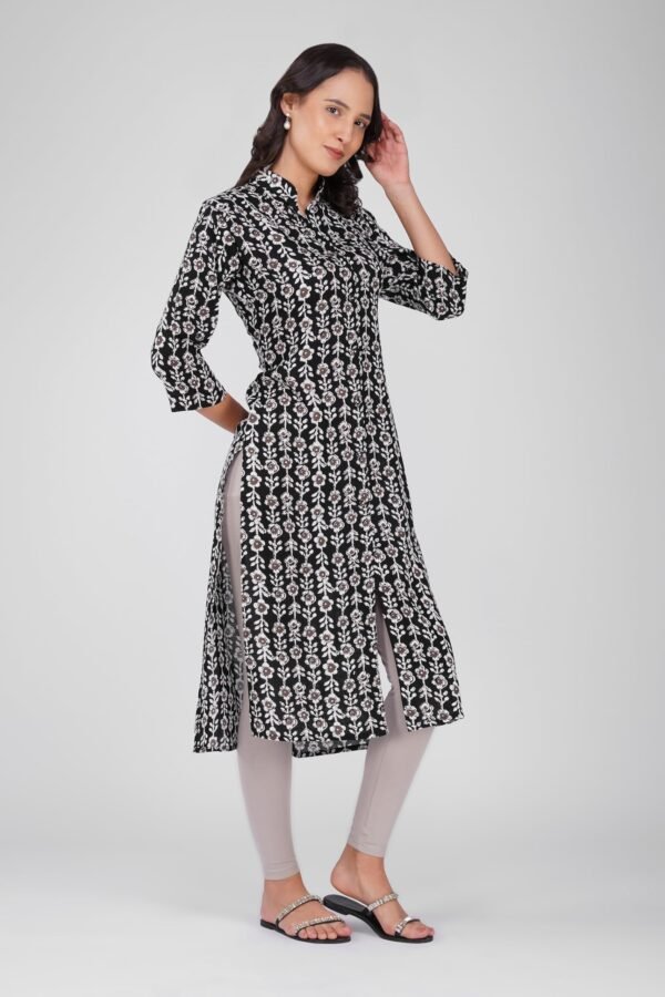 1.2 Black - Kurti With Collar P7