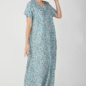 1.2 Blue - Zipper Closure Nighty D1