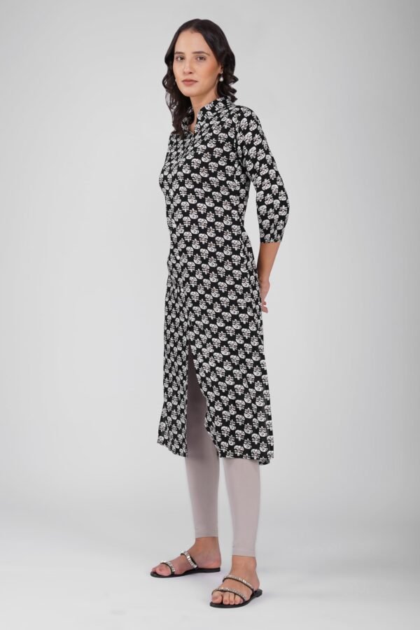 1.3 Black - Kurti With Collar P6