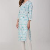1.3 Blue - Kurti With V Neck P1D1