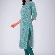 1.3 Turquoise - Kurti With Collar P5