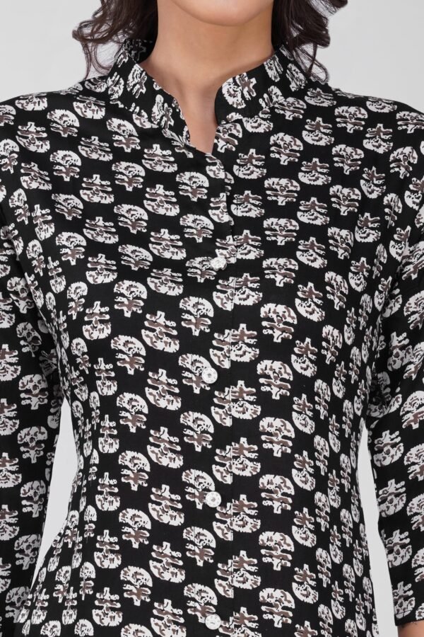 1.4 Black - Kurti With Collar P6