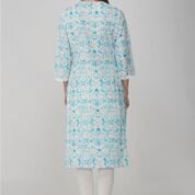 1.4 Blue - Kurti With V Neck P1D1