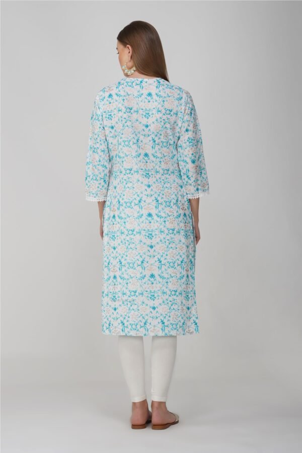 1.4 Blue - Kurti With V Neck P1D1