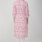 1.4 Pink - Kurti With Round Neck P1D1