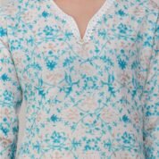 1.5 Blue - Kurti With V Neck P1D1