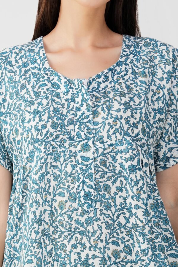 1.5 Blue - Zipper Closure Nighty D1