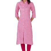 2.1 Pink - Kurti With Collar P4