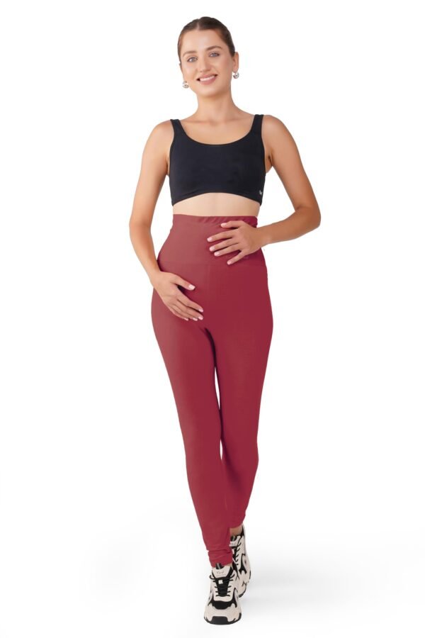 2.1 Wine - Maternity Leggings