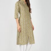 2.2 Golden Olive - Kurti With Collar P3