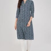 2.2 Navy Blue - Kurti With Collar P2