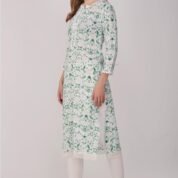 2.3 Green - Kurti With Round Neck P1D1