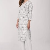 2.3 Grey - Kurti With V Neck P1D1
