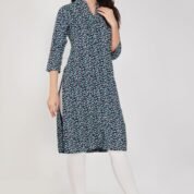 2.3 Navy Blue - Kurti With Collar P2