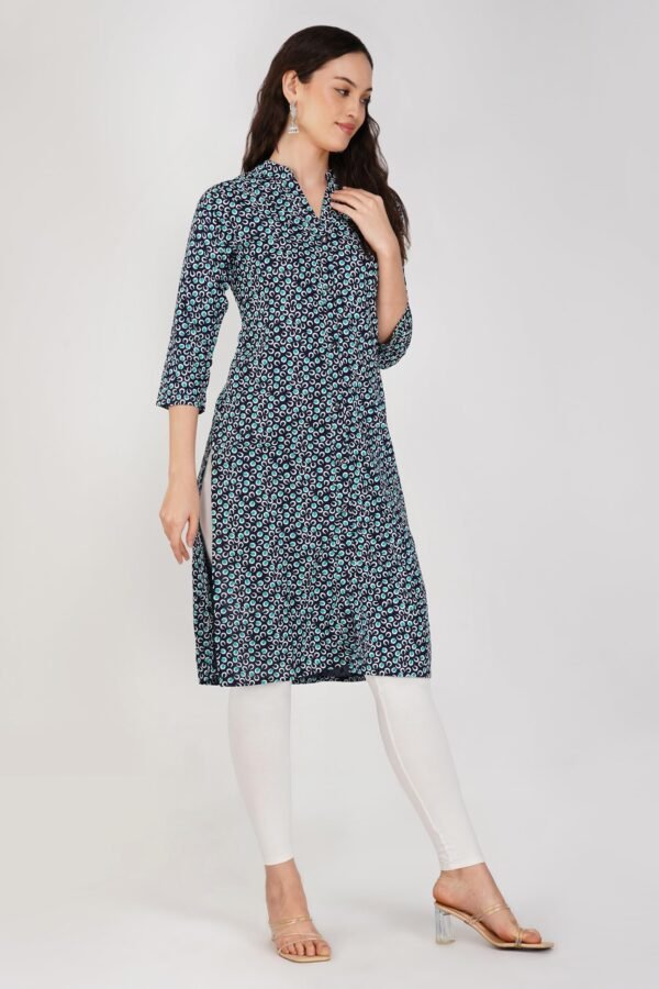 2.3 Navy Blue - Kurti With Collar P2