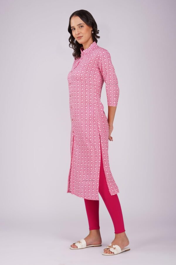 2.3 Pink - Kurti With Collar P4