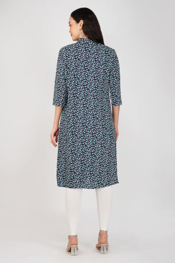 2.4 Navy Blue - Kurti With Collar P2