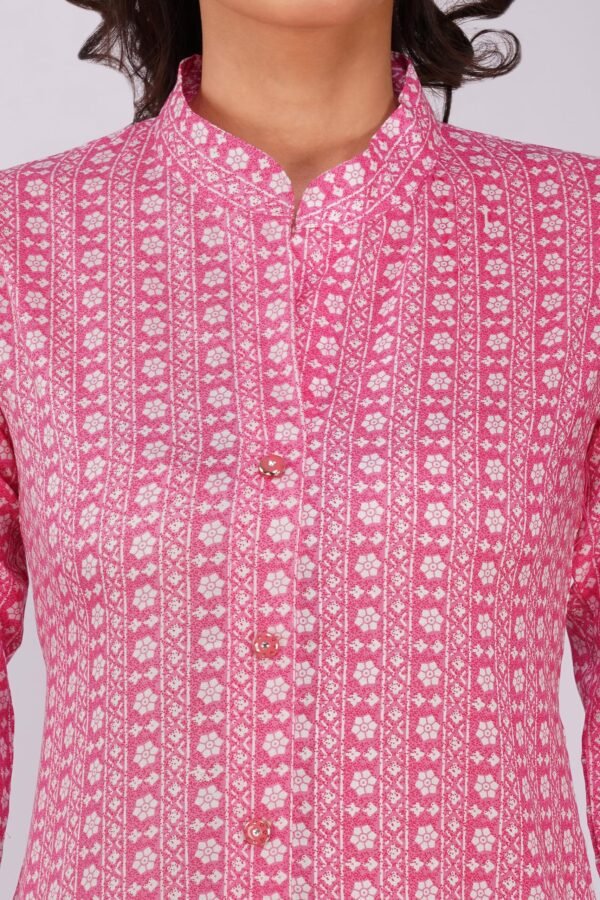 2.4 Pink - Kurti With Collar P4