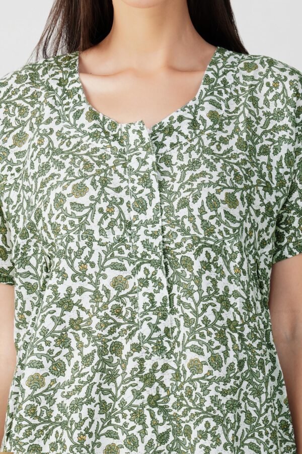2.5 Green - Zipper Closure Nighty D1