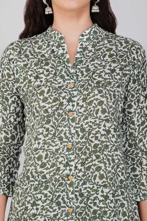 2.5 Olive Green - Kurti With Collar P1