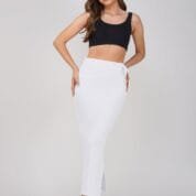 24.3 White - Straight Shapewear With Drawstring