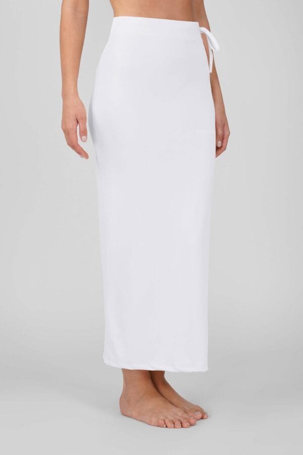 24.5 White - Straight Shapewear With Drawstring