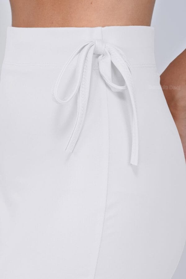 24.8 White - Straight Shapewear With Drawstring