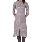 3.1 Grey - Kurti With Collar P4