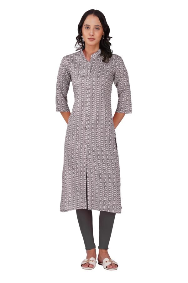3.1 Grey - Kurti With Collar P4