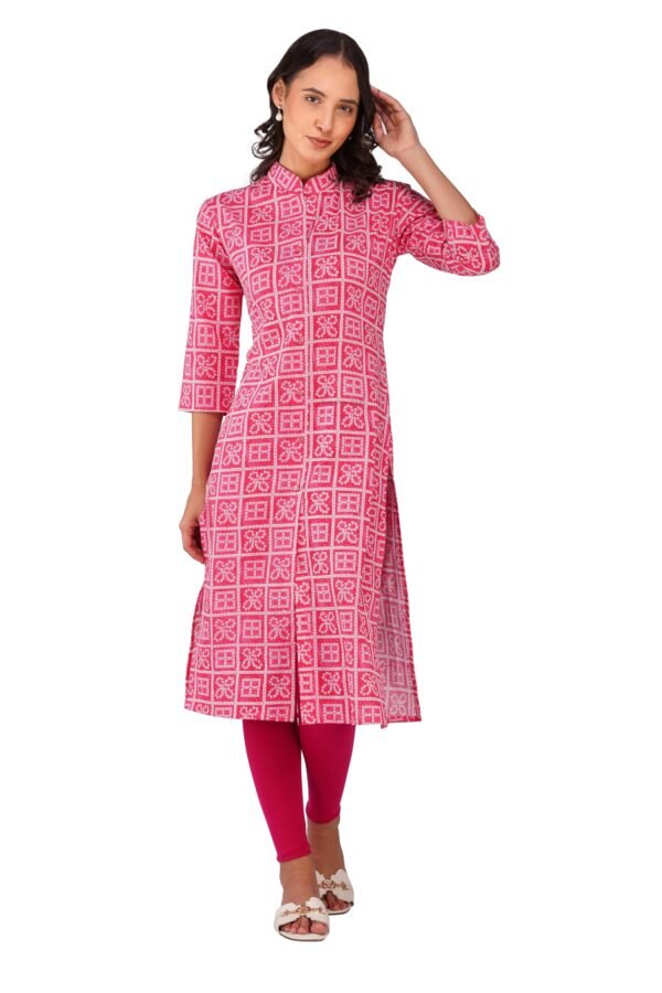 3.1 Pink - Kurti With Collar P5