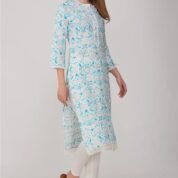 3.2 Blue - Kurti With Round Neck P1D1