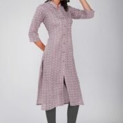 3.2 Grey - Kurti With Collar P4
