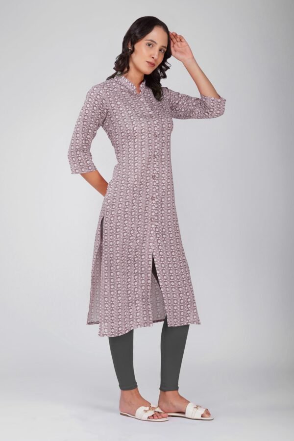 3.2 Grey - Kurti With Collar P4