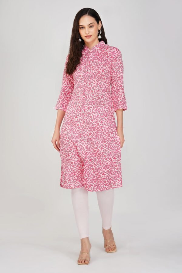 3.2 Hot Pink - Kurti With Collar P1
