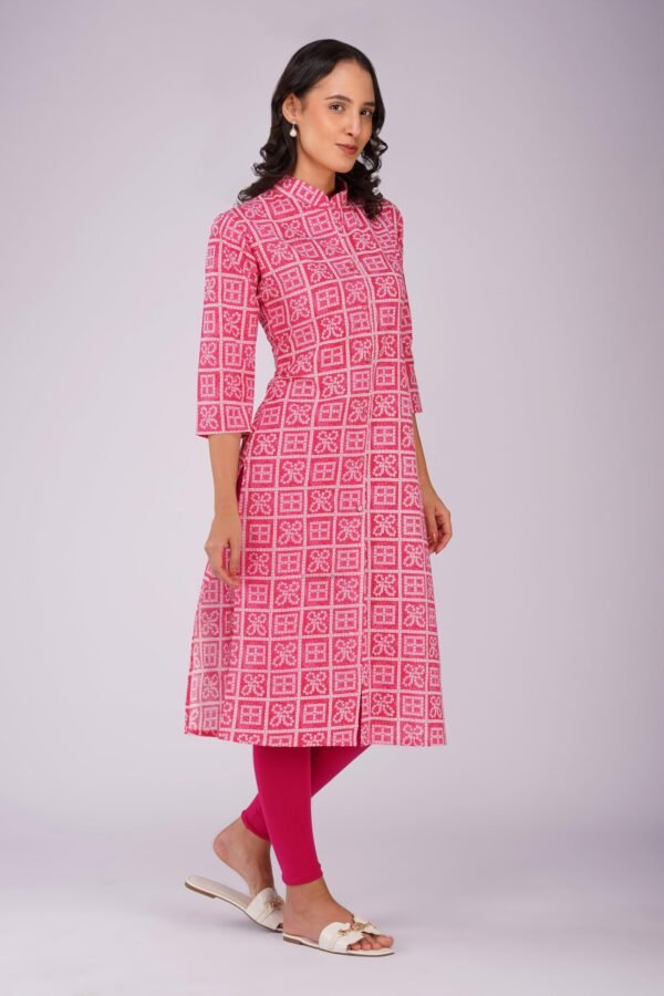 3.2 Pink - Kurti With Collar P5