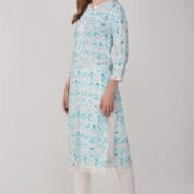 3.3 Blue - Kurti With Round Neck P1D1
