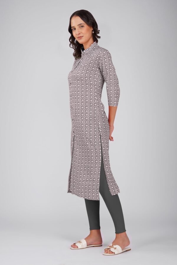 3.3 Grey - Kurti With Collar P4