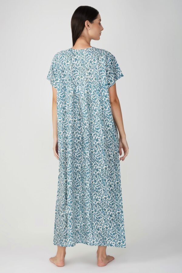 3.4 Blue - Button Closure Nighty D1