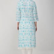 3.4 Blue - Kurti With Round Neck P1D1
