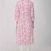 3.4 Pink - Kurti With V Neck P1D1