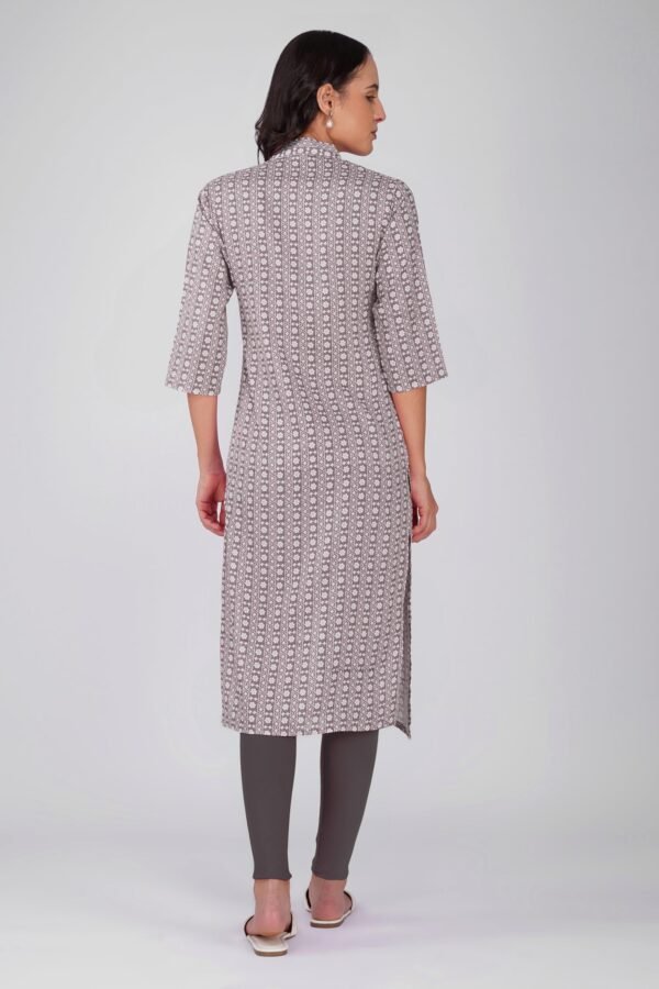3.5 Grey - Kurti With Collar P4