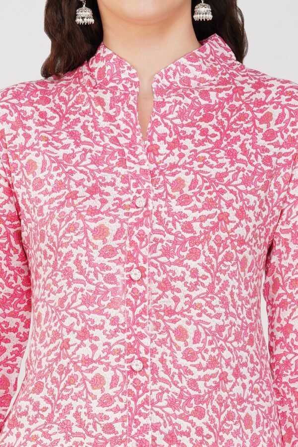 3.5 Hot Pink - Kurti With Collar P1