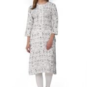 4.1 Grey - Kurti With Round Neck P1D1