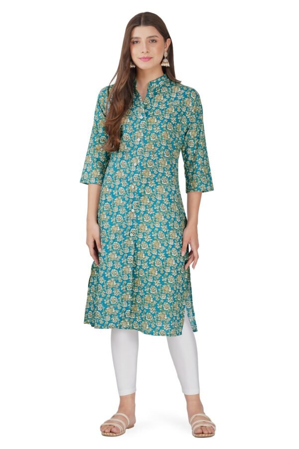 4.1 Munsell Blue - Kurti With Collar P3