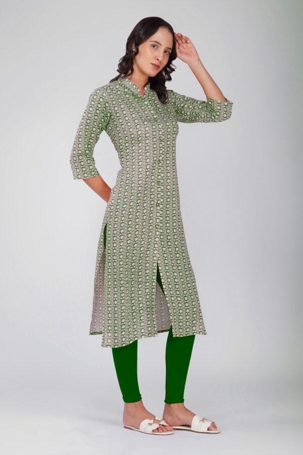 4.2 Forest Green - Kurti With Collar P4