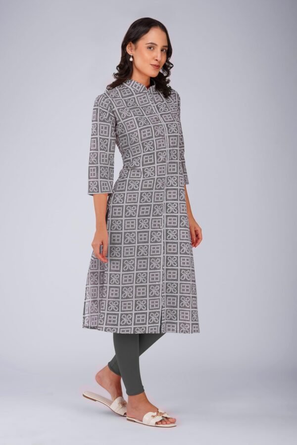 4.2 Grey - Kurti With Collar P5